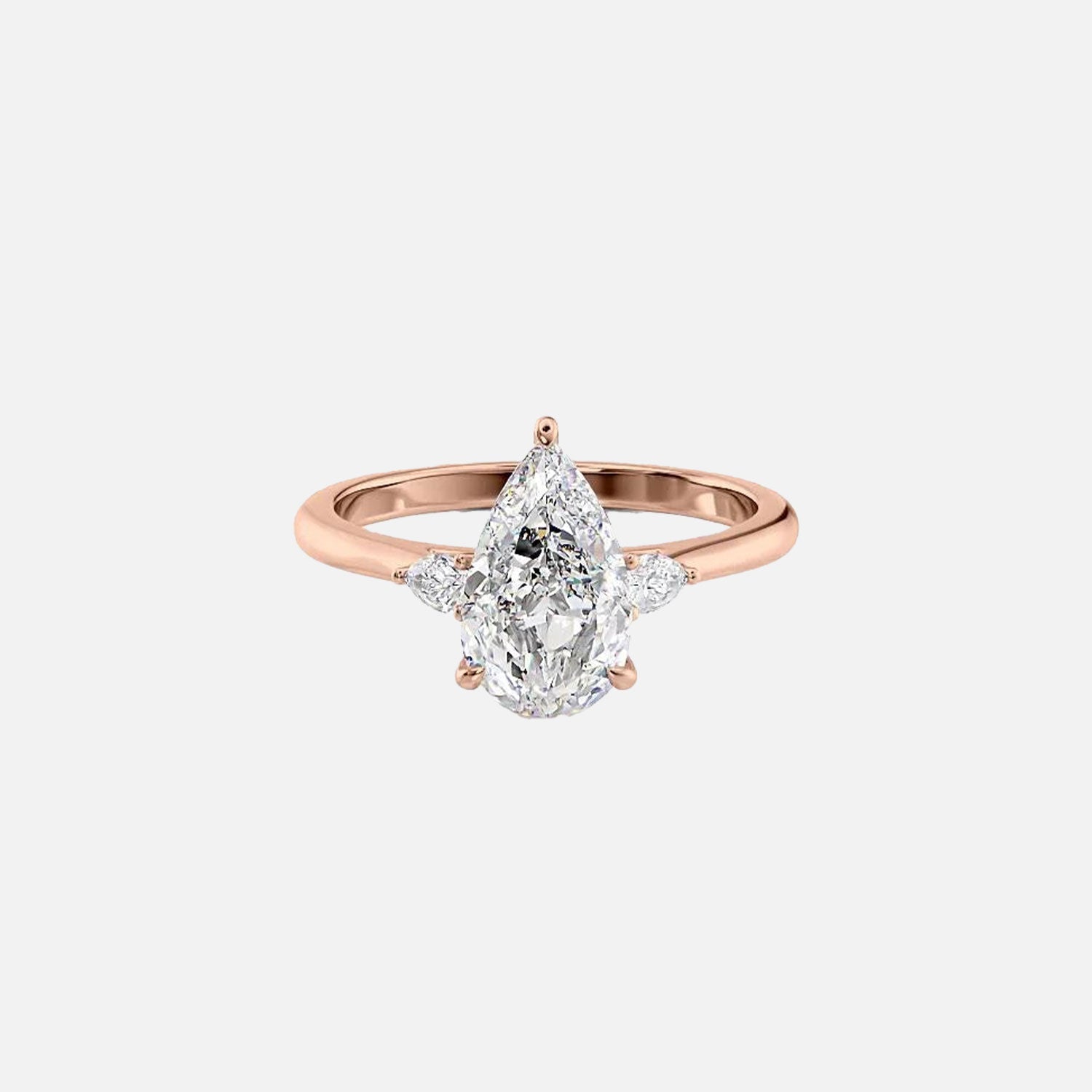  The Pears Liv Pear Lab Diamond Ring 14k Rose Gold 001