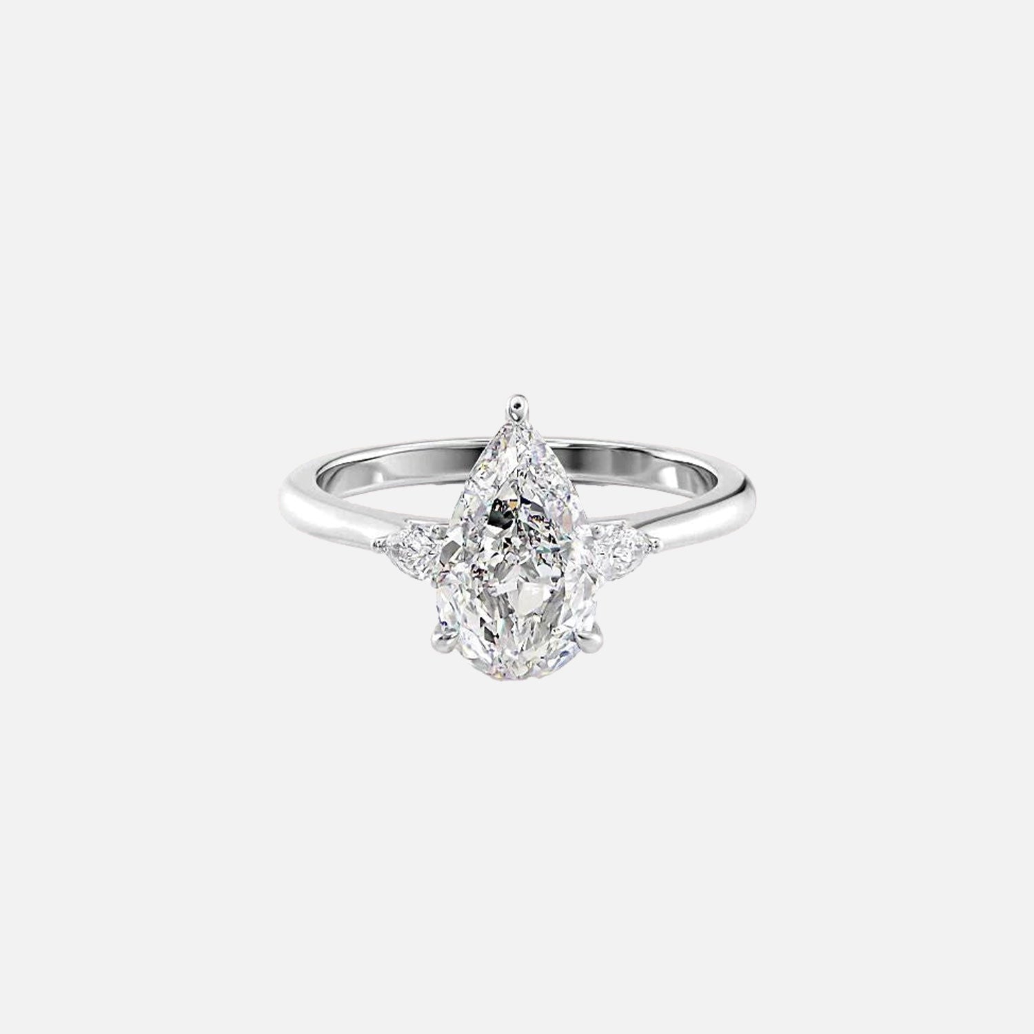  The Pears Liv Pear Lab Diamond Ring 14k White Gold 001