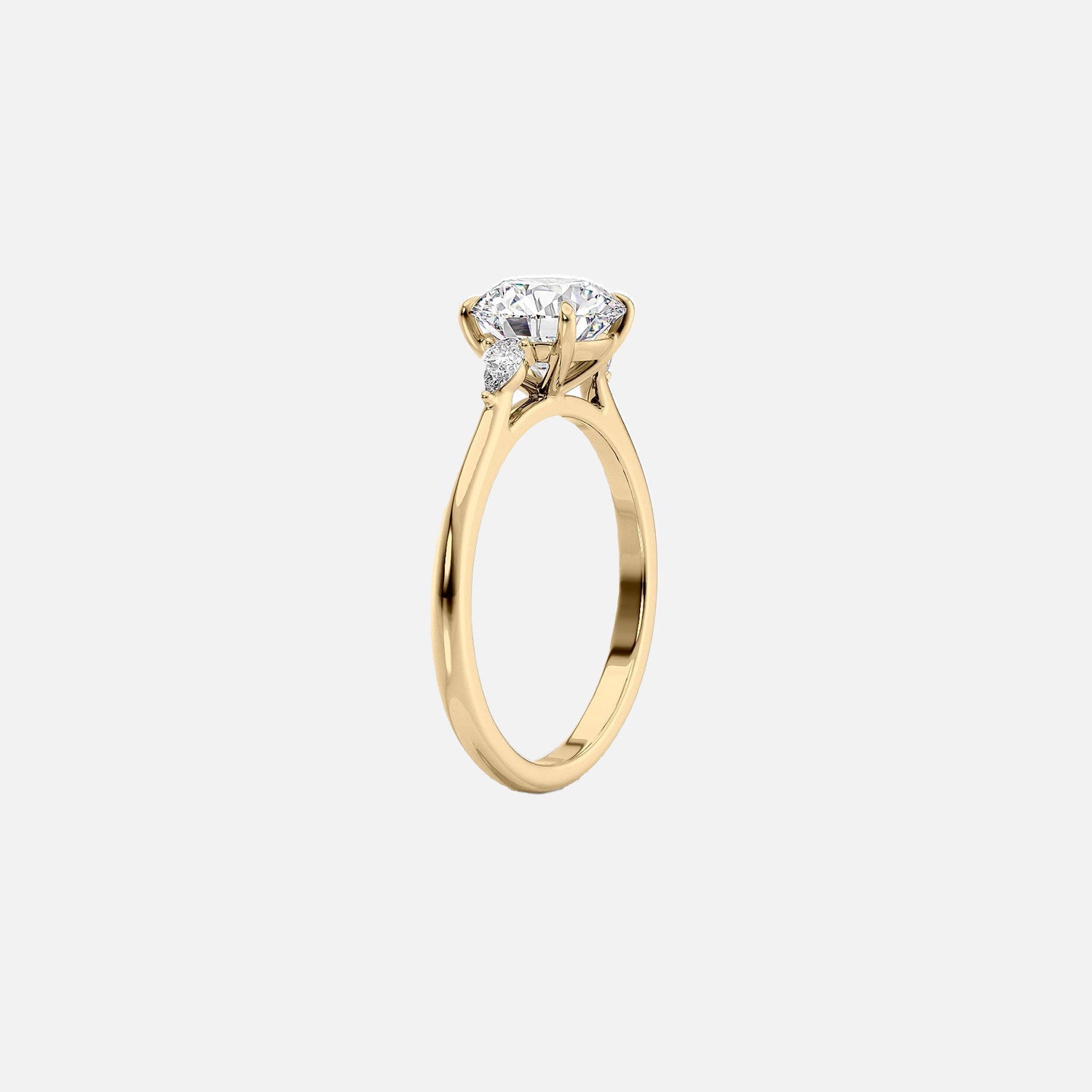  The Pears Liv Pear Moissanite Ring 14k Yellow Gold 002