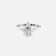  The Pears Liv Pear Moissanite Ring 18k White Gold 001