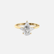  The Pears Liv Pear Moissanite Ring 18k Yellow Gold 001