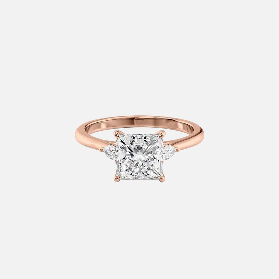  The Pears Liv Princess Moissanite Ring 14k Rose Gold 001