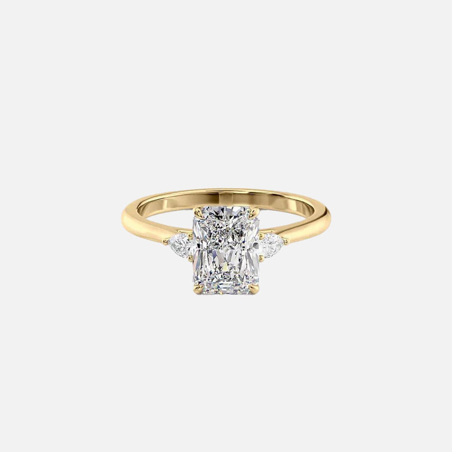 The Pears Liv Radiant Lab Diamond Ring 14k Yellow Gold 001