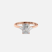  The Pears Liv Radiant Moissanite Ring 18k Rose Gold 001
