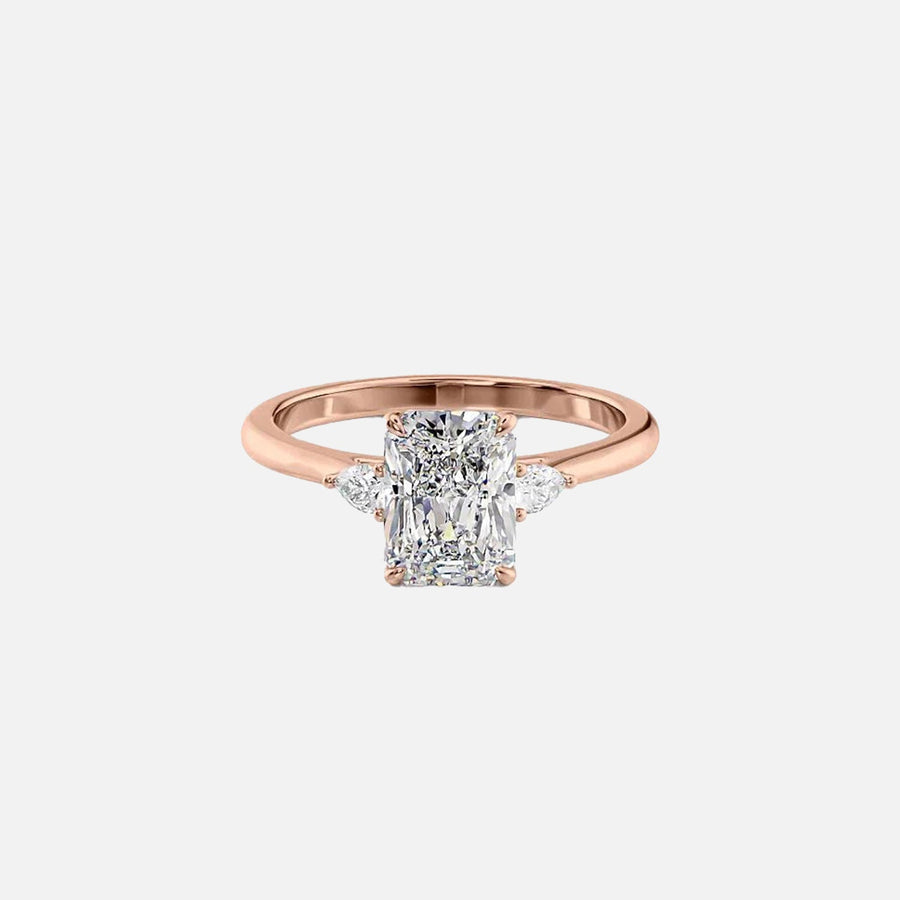  The Pears Liv Radiant Moissanite Ring 18k Rose Gold 001