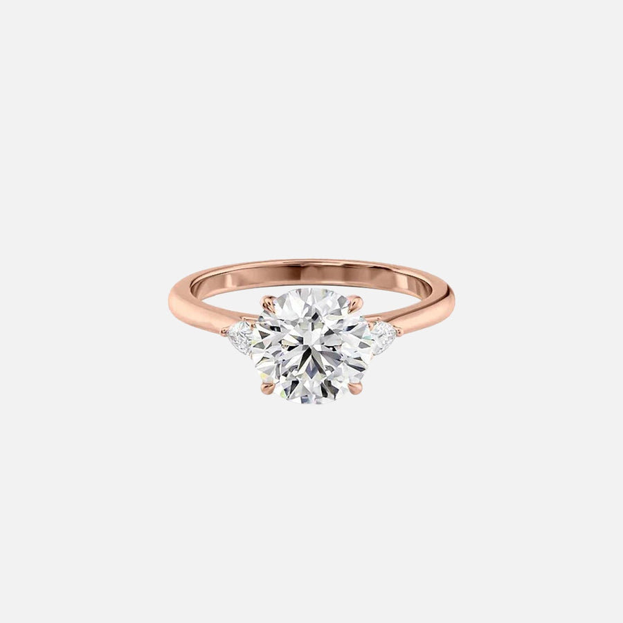  The Pears Liv Round Moissanite Ring 18k Rose Gold 001