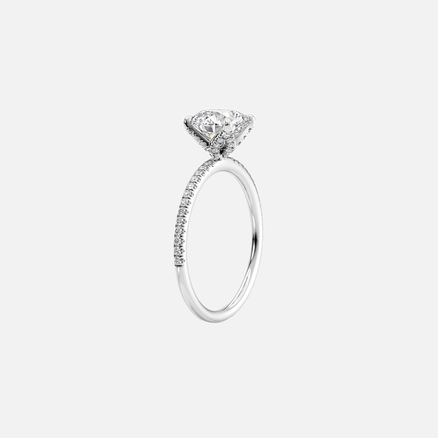 The Petal Cushion Pave Moissanite Ring - KNT - Engagement Rings, Wedding Bands & Fine Jewelry