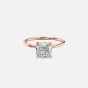 The Petal Cushion Solitaire Moissanite Ring - KNT - Engagement Rings, Wedding Bands & Fine Jewelry