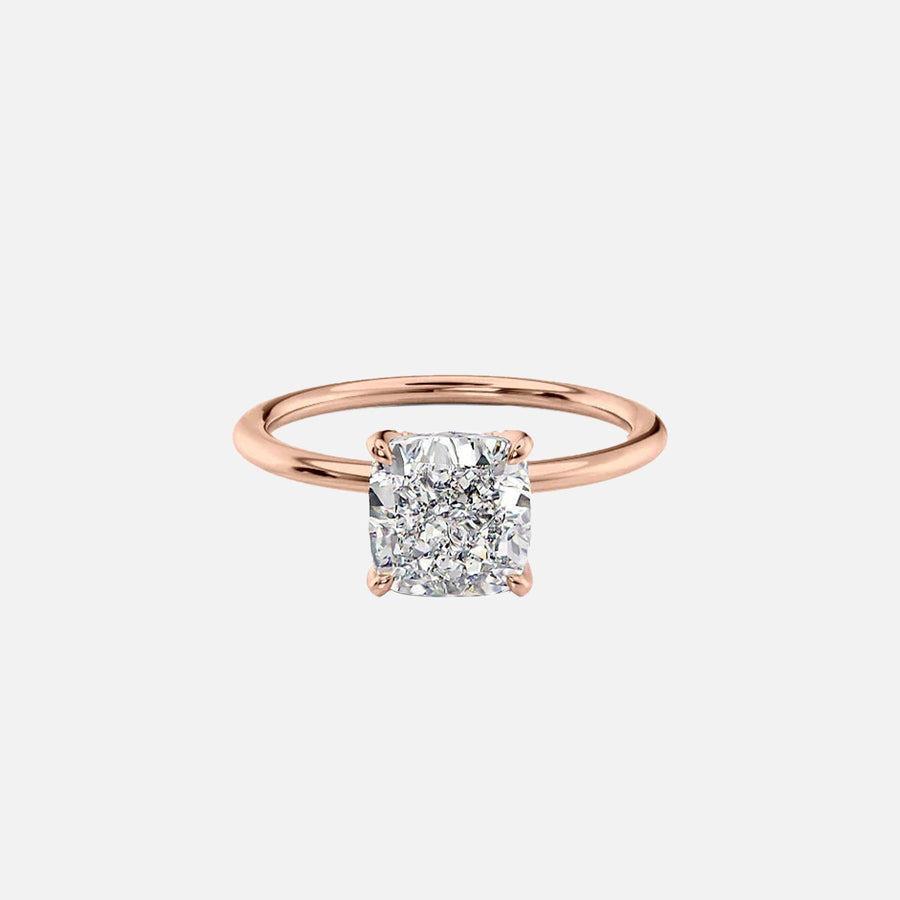 The Petal Cushion Solitaire Moissanite Ring - KNT - Engagement Rings, Wedding Bands & Fine Jewelry