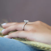 The Petal Oval Pave Moissanite Ring - KNT - Engagement Rings, Wedding Bands & Fine Jewelry