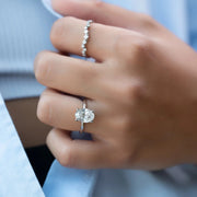 The Petal Oval Solitaire Moissanite Ring - KNT - Engagement Rings, Wedding Bands & Fine Jewelry