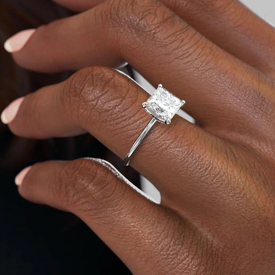 The Petal Princess Solitaire Moissanite Ring - KNT - Engagement Rings, Wedding Bands & Fine Jewelry