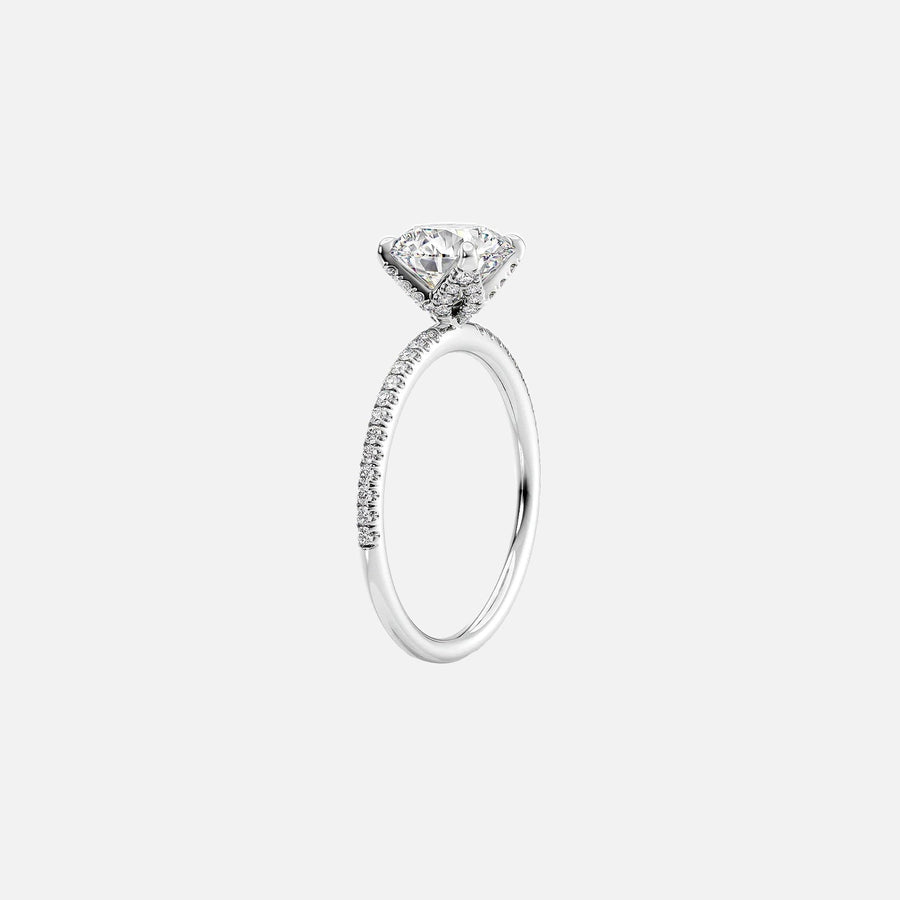 The Petal Radiant Pave Moissanite Ring - KNT - Engagement Rings, Wedding Bands & Fine Jewelry