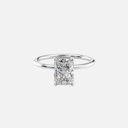 The Petal Radiant Solitaire Moissanite Ring - KNT - Engagement Rings, Wedding Bands & Fine Jewelry