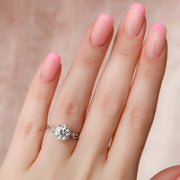  The Polished Twig Polished Round Lab Diamond Ring 14k White Gold 003
