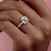  The Rachel Cushion Moissanite Ring 14k Yellow Gold 004 Final