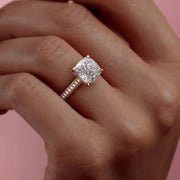  The Rachel Cushion Moissanite Ring 18k Rose Gold 004 Final