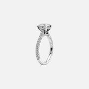  The Rachel Oval Moissanite Ring 14k White Gold 002