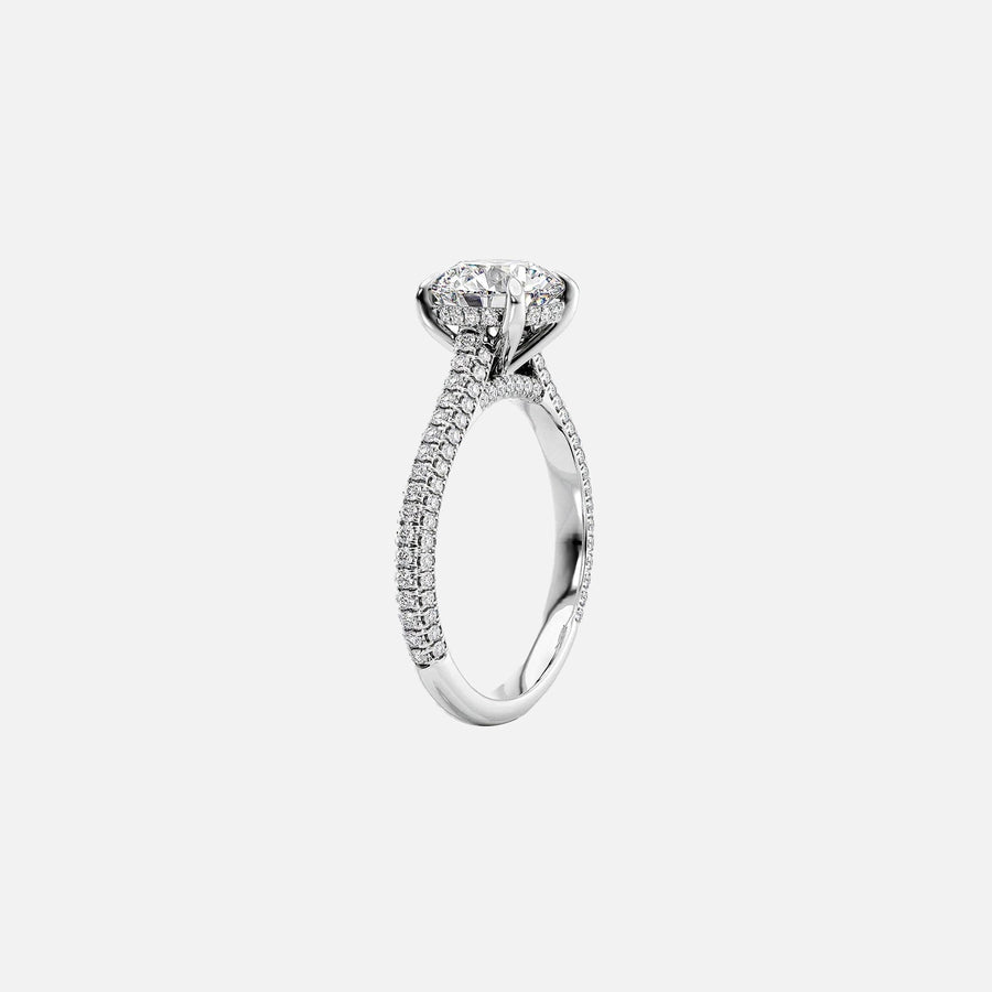  The Rachel Oval Moissanite Ring 14k White Gold 002