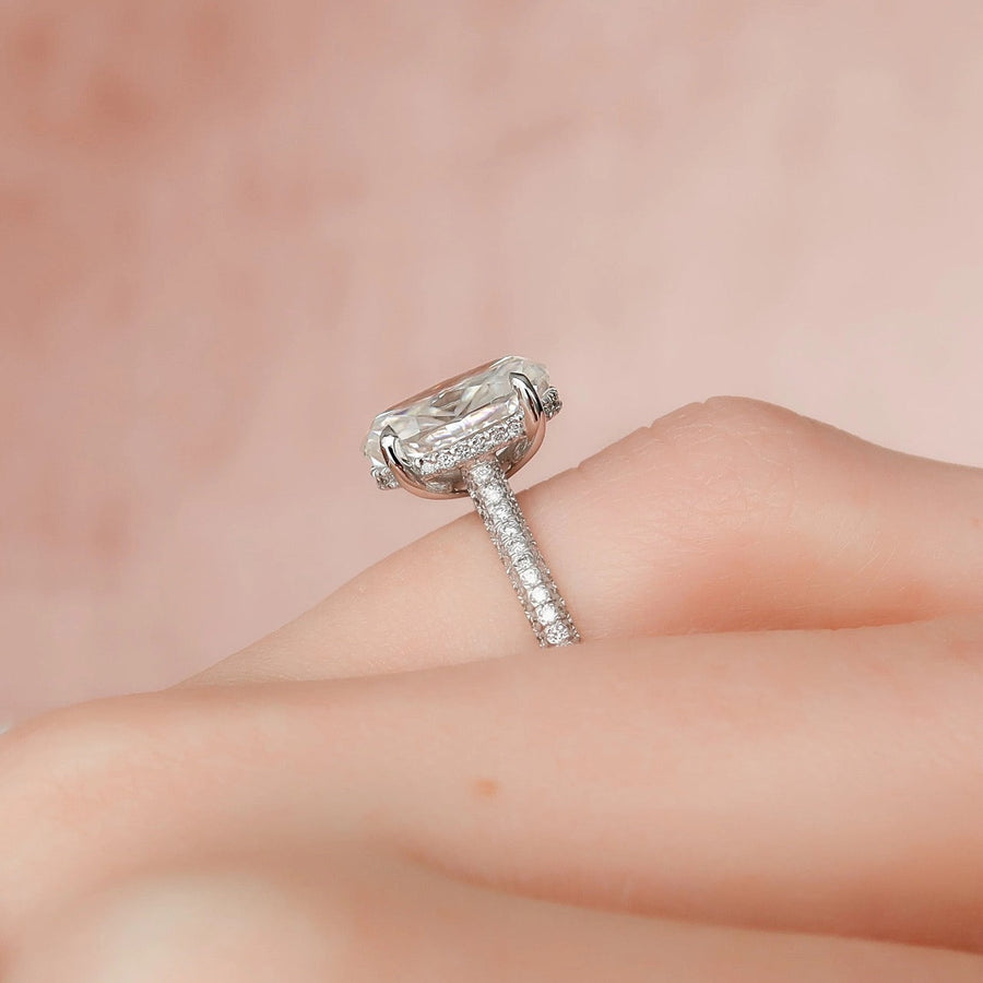  The Rachel Oval Moissanite Ring 14k White Gold 004 Final