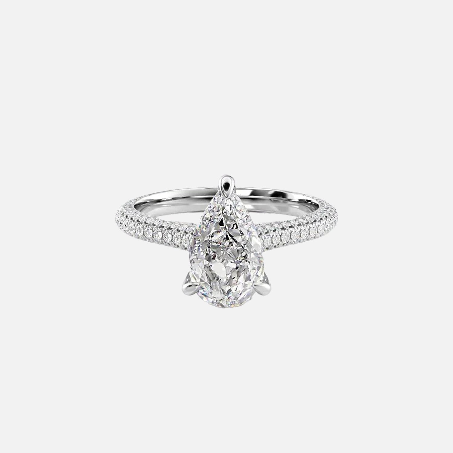  The Rachel Pear Lab Diamond Ring 14k White Gold 001