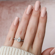  The Rachel Pear Lab Diamond Ring 14k White Gold 003