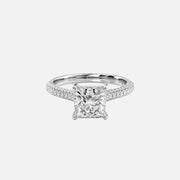  The Rachel Princess Lab Diamond Ring 18k White Gold 001