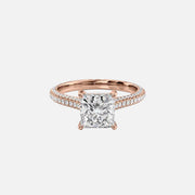  The Rachel Princess Moissanite Ring 18k Rose Gold 001