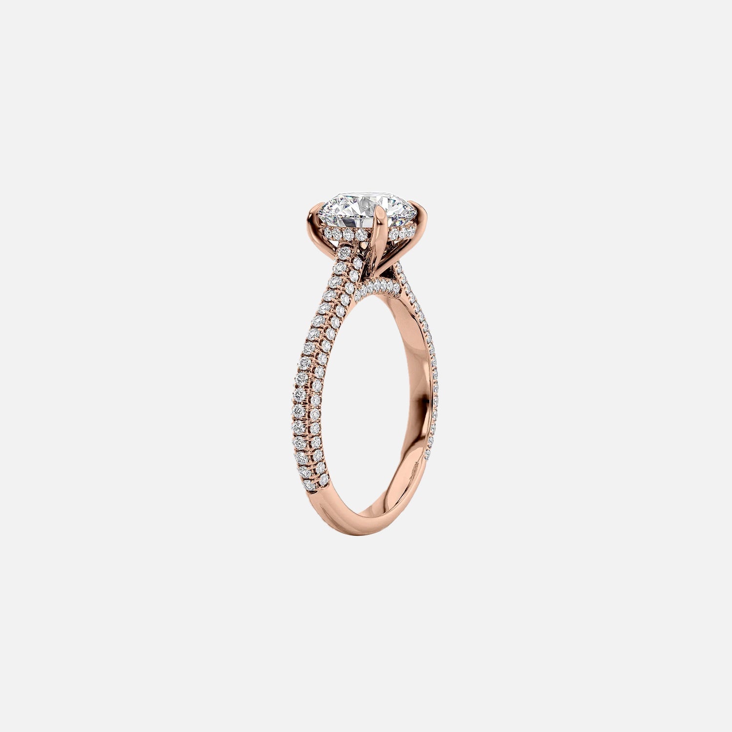  The Rachel Radiant Lab Diamond Ring 14k Rose Gold 002