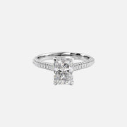  The Rachel Radiant Lab Diamond Ring 14k White Gold 001