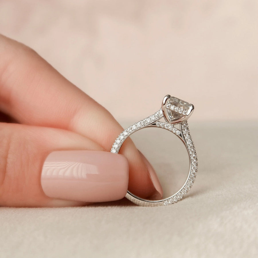  The Rachel Radiant Moissanite Ring 18k White Gold 004 Final