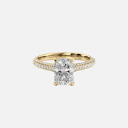  The Rachel Radiant Moissanite Ring 18k Yellow Gold 001