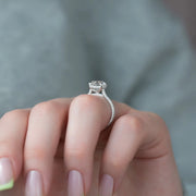  The Rachel Round Moissanite Ring 14k White Gold 004 Final