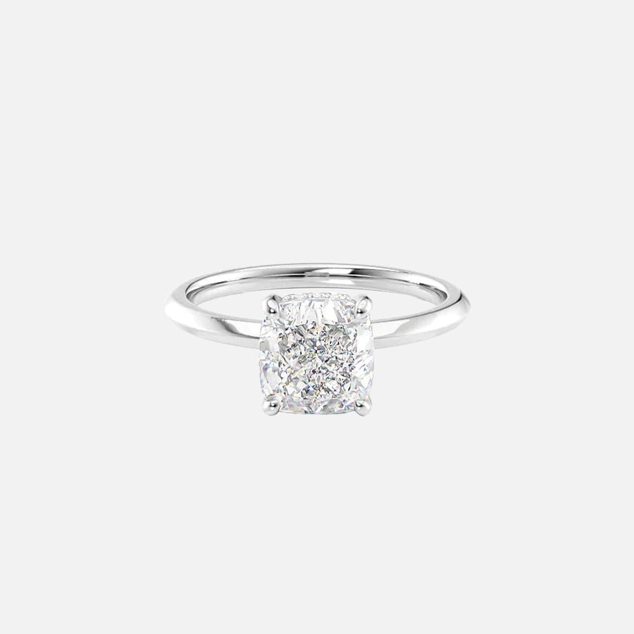 The Razor Cushion Solitaire Moissanite Ring - KNT - Engagement Rings, Wedding Bands & Fine Jewelry