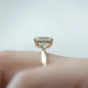 The Razor Emerald Solitaire Moissanite Ring - KNT - Engagement Rings, Wedding Bands & Fine Jewelry