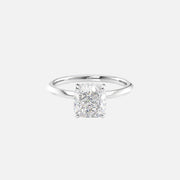  The Razor Kamellie Cushion Moissanite Ring 14k White Gold 001