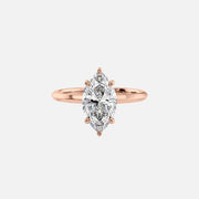 The Razor Kamellie Marquise Moissanite Ring 18k Rose Gold 001