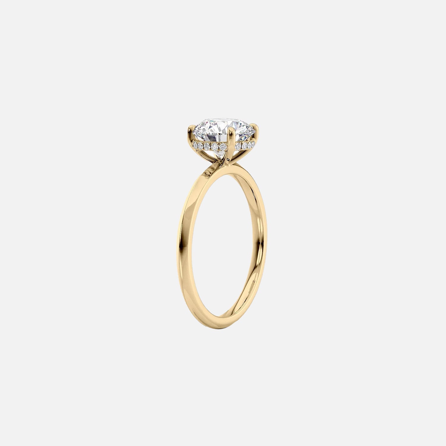  The Razor Kamellie Oval Lab Diamond Ring 14k Yellow Gold 002