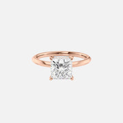  The Razor Kamellie Princess Lab Diamond Ring 14k Rose Gold 001