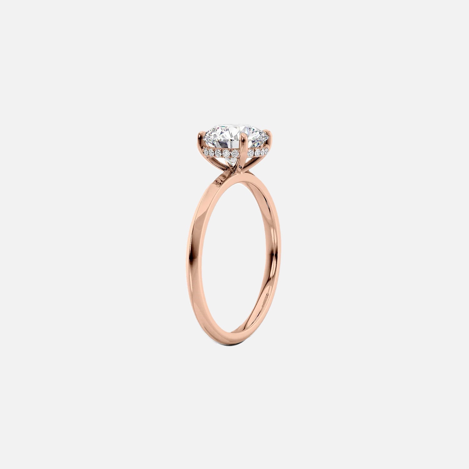  The Razor Kamellie Radiant Lab Diamond Ring 14k Rose Gold 002