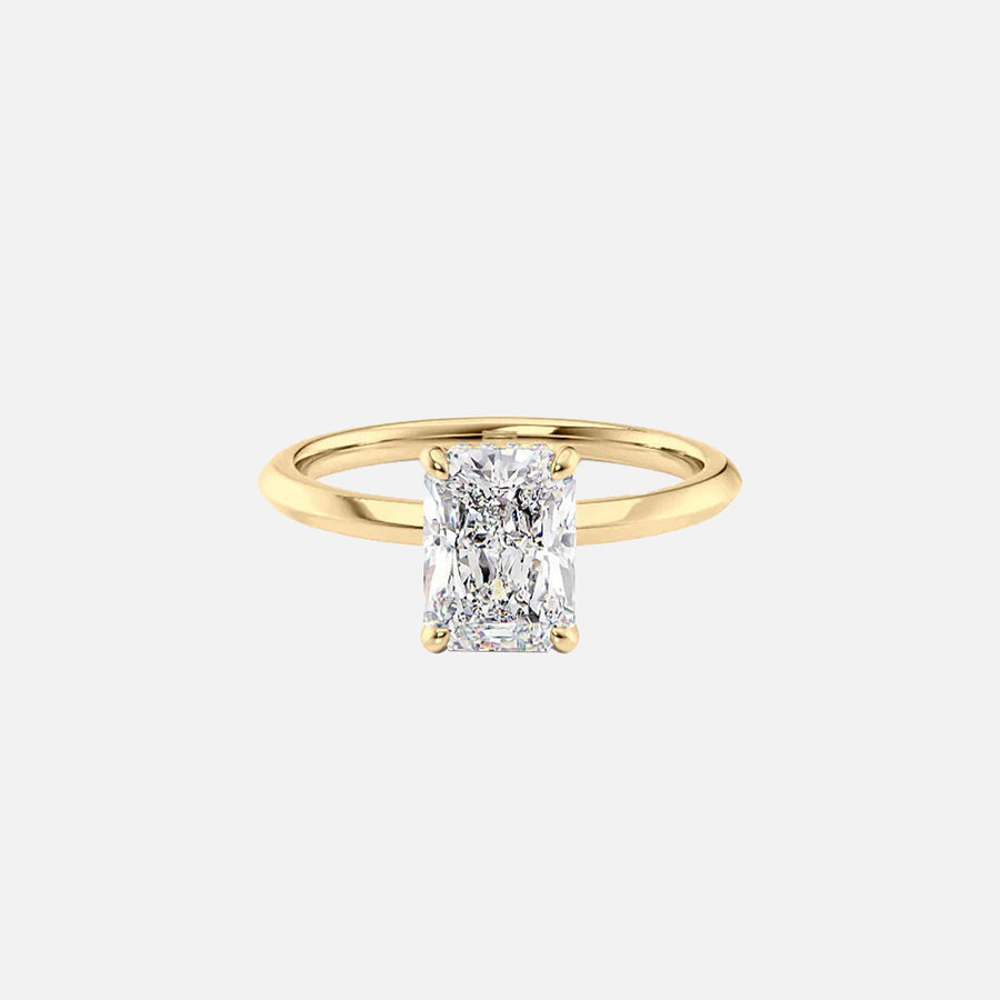  The Razor Kamellie Radiant Lab Diamond Ring 18k Yellow Gold 001