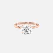 The Razor Kamellie Round Lab Diamond Ring 14k Rose Gold 001