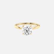 The Razor Kamellie Round Lab Diamond Ring 14k Yellow Gold 001