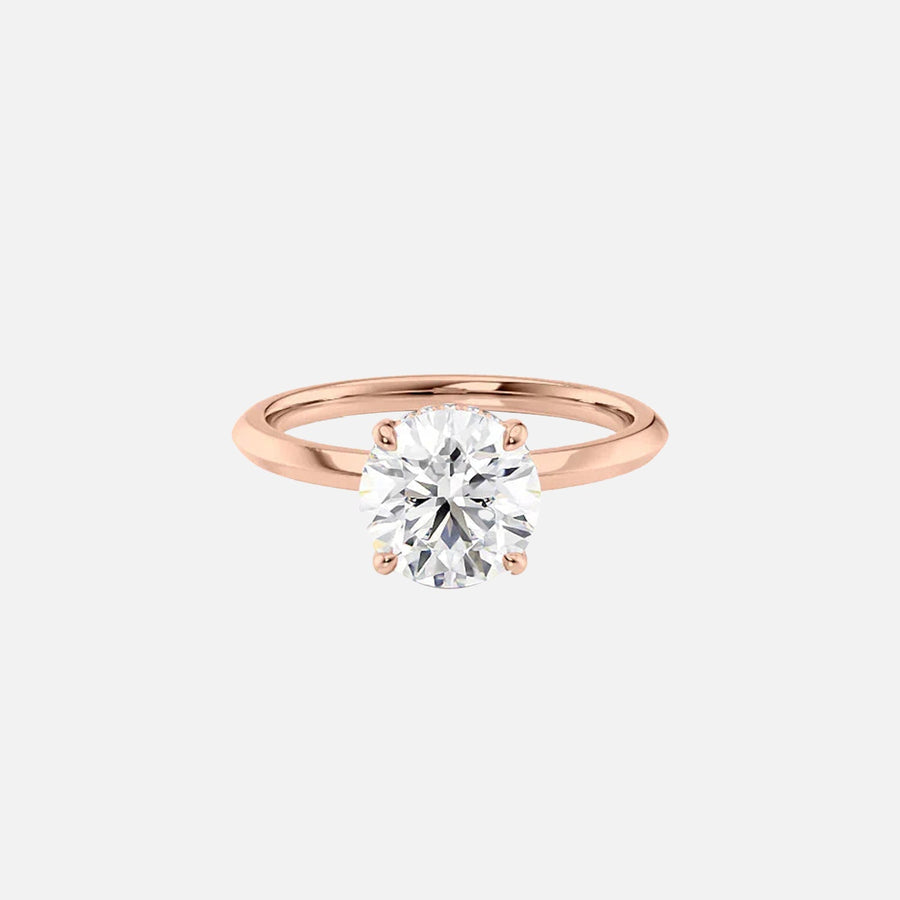  The Razor Kamellie Round Lab Diamond Ring 18k Rose Gold 001