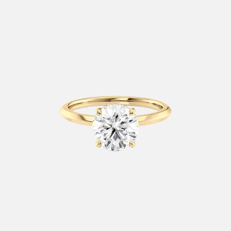  The Razor Kamellie Round Lab Diamond Ring 18k Yellow Gold 001
