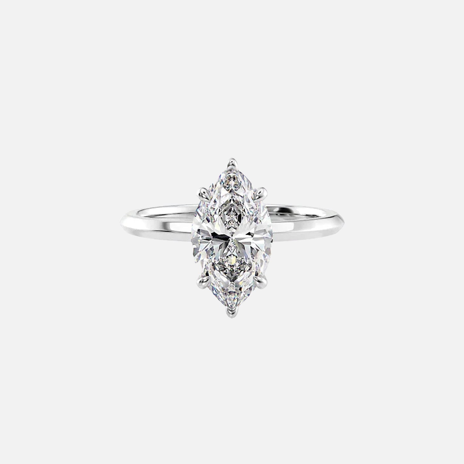 The Razor Marquise Solitaire Moissanite Ring - KNT - Engagement Rings, Wedding Bands & Fine Jewelry