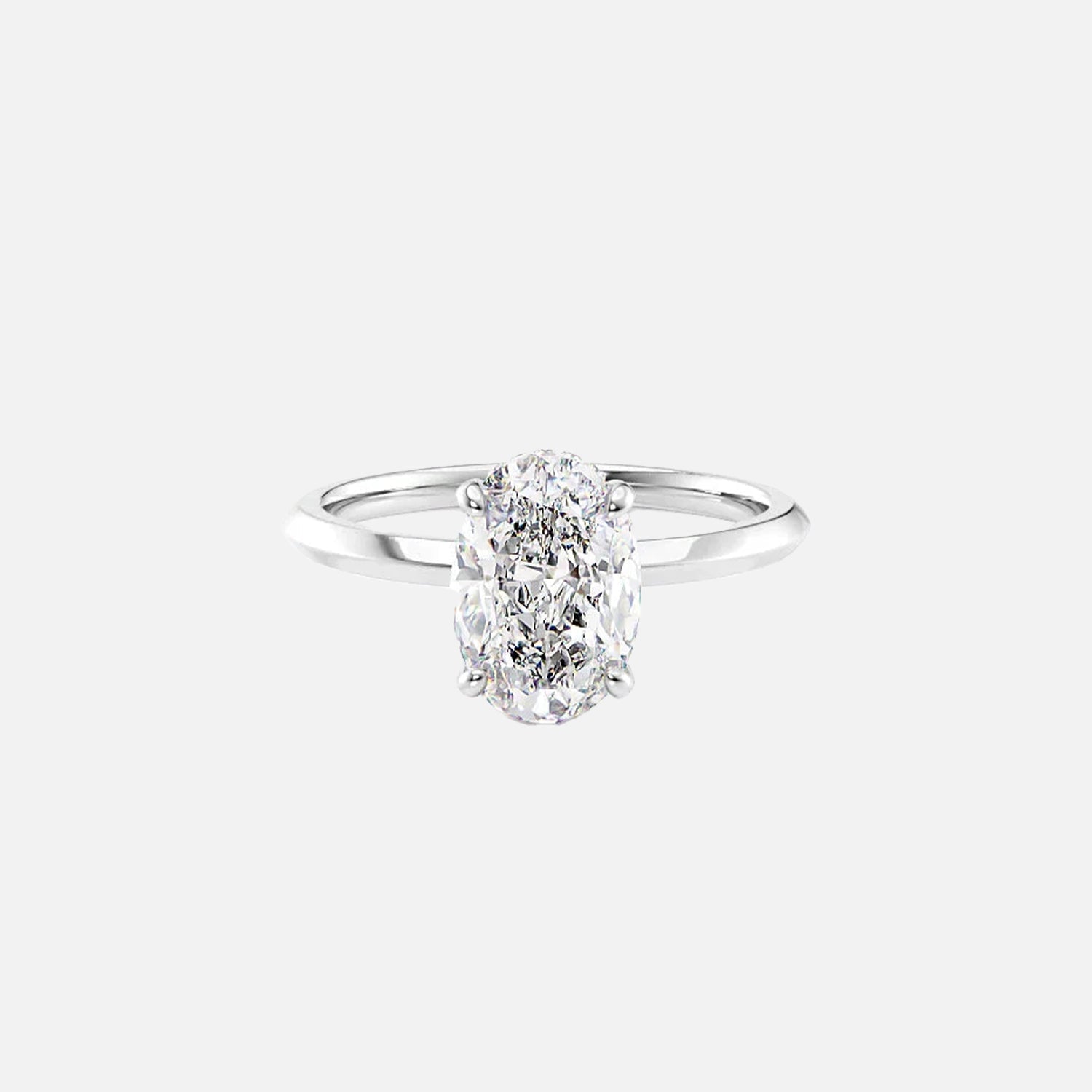 The Razor Oval Solitaire Moissanite Ring - KNT - Engagement Rings, Wedding Bands & Fine Jewelry