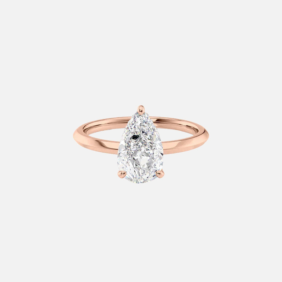 The Razor Pear Solitaire Moissanite Ring - KNT - Engagement Rings, Wedding Bands & Fine Jewelry