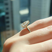 The Razor Pear Solitaire Moissanite Ring - KNT - Engagement Rings, Wedding Bands & Fine Jewelry