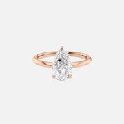 The Razor Pear Solitaire Moissanite Ring - KNT - Engagement Rings, Wedding Bands & Fine Jewelry